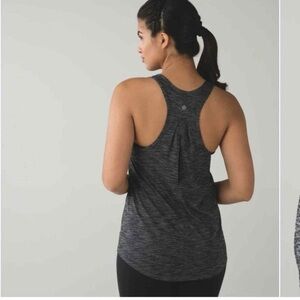 lululemon Salute the Sun Singlet II Heathered Black size 4